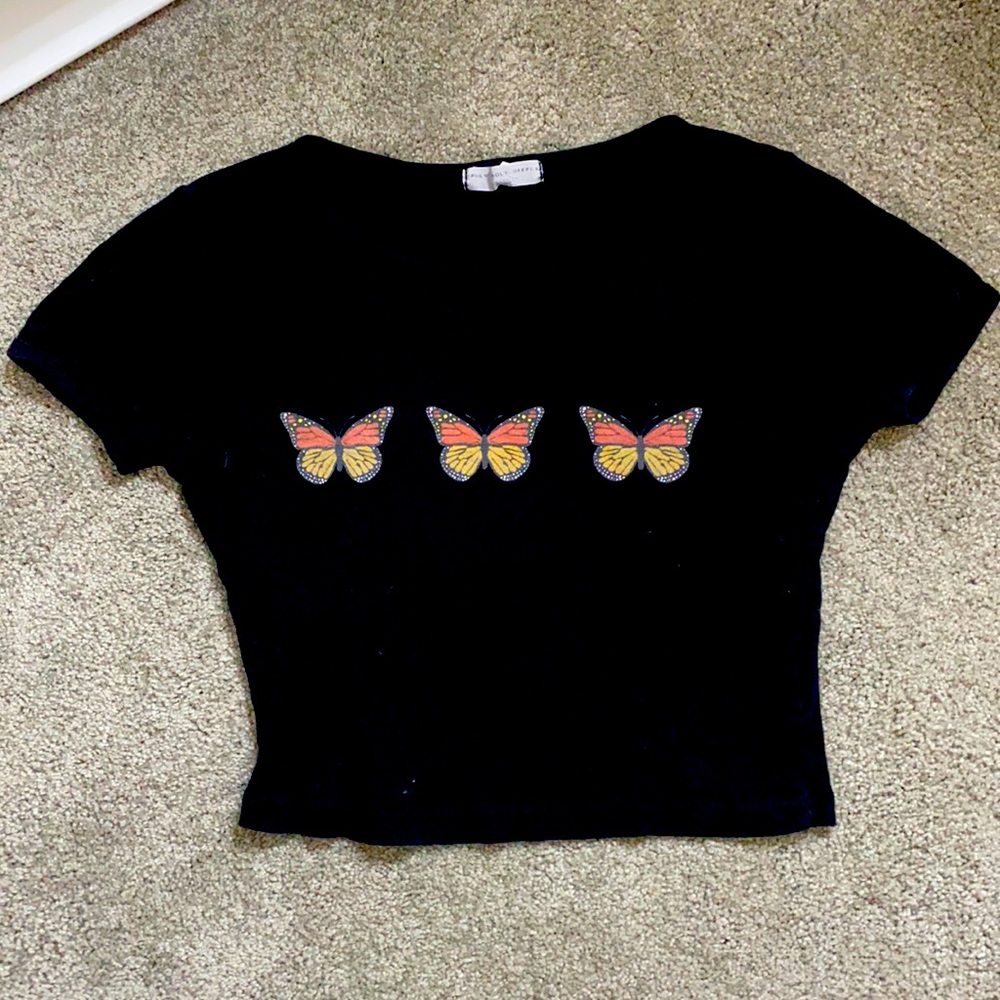 Women’s xs cropped butterfly tee
